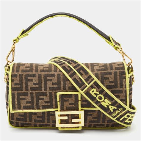 neon green fendi baguette|fendi baguette monogram.